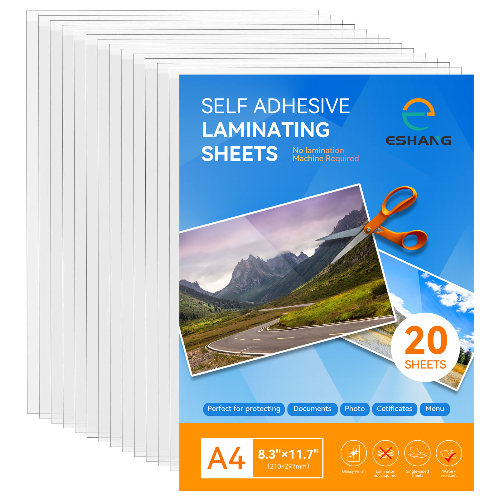 Document Laminator Pouch - ESHANG 20 feuilles de stratification à