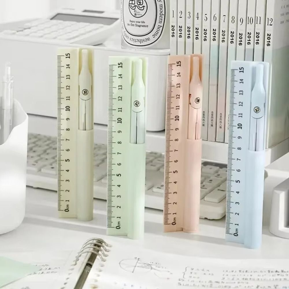 Compass Geometry Set - Stylo compas 3-en-1 pour étudiants, règle