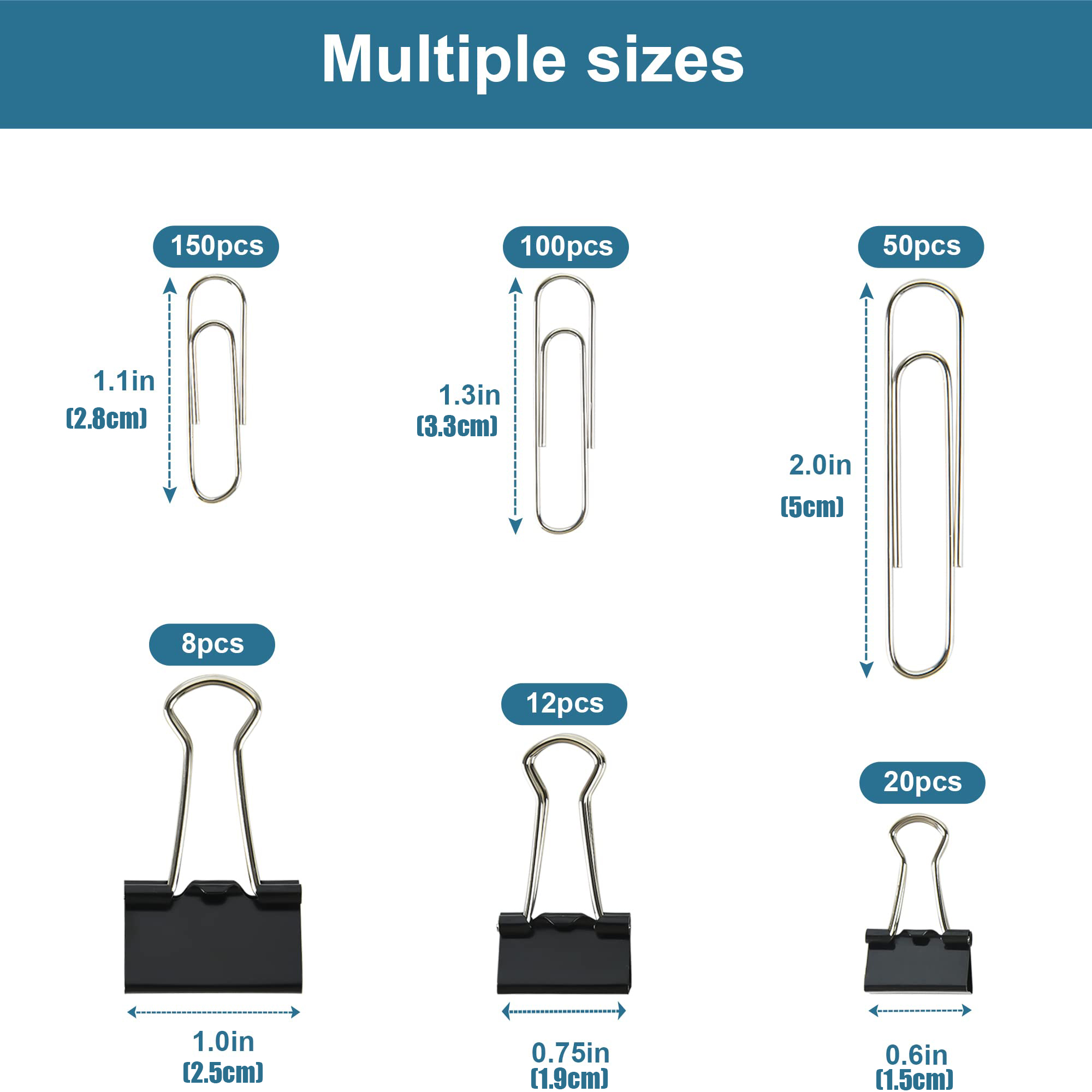 Ensemble de pinces à documents - Binder Clip Assorted avis et prix