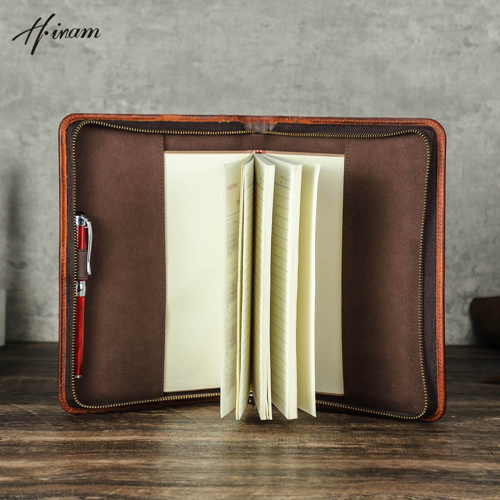 Pochette rétro en cuir véritab - Journal Leather Hardcover avis et prix